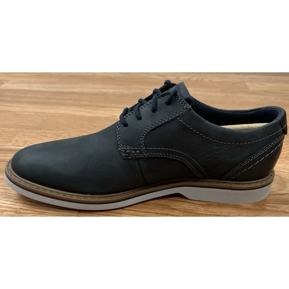 Clarks Radcliff Low Navy Blue Nubuck Men's Oxfords Comfort Shoes Size 7 NEW